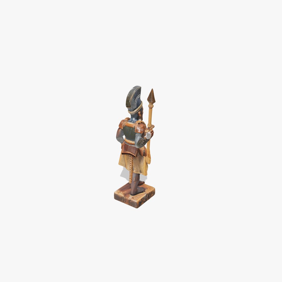 African Warrior Statuette Historical model pack